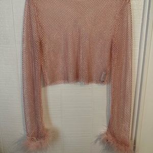 White Fox Day and Night Long Sleeve Crop